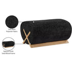 Meridian Furniture Pouf rivestito in tessuto Akira