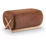 Meridian Furniture Pouf rivestito in tessuto Akira