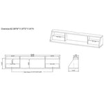 Mobile TV sospeso Fannister per TV fino a 70" Noce americano chiaro - Centro di intrattenimento moderno a parete