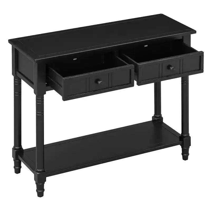 Consolle Classica con Cassetti Contenitori e Ripiano Inferiore-ModernLuxe