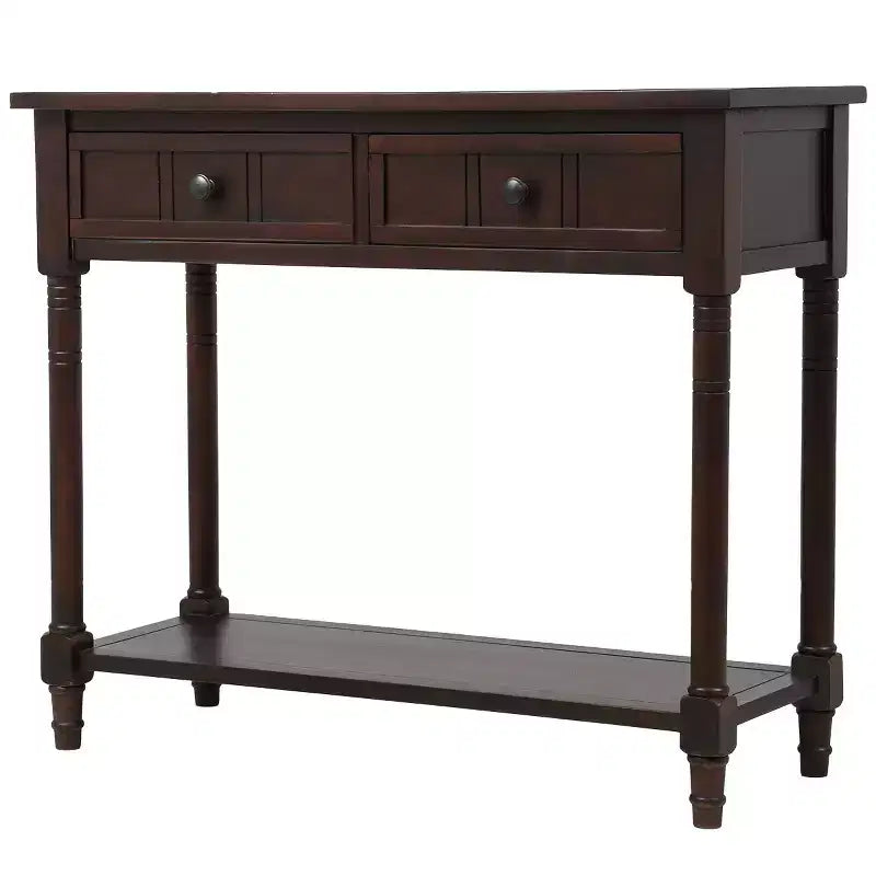 Consolle Classica con Cassetti Contenitori e Ripiano Inferiore-ModernLuxe