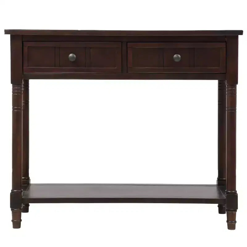 Consolle Classica con Cassetti Contenitori e Ripiano Inferiore-ModernLuxe