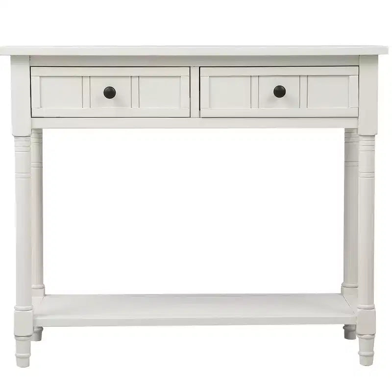 Consolle Classica con Cassetti Contenitori e Ripiano Inferiore-ModernLuxe