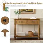 Consolle Classica con Cassetti Contenitori e Ripiano Inferiore-ModernLuxe