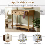 Consolle Classica con Cassetti Contenitori e Ripiano Inferiore-ModernLuxe