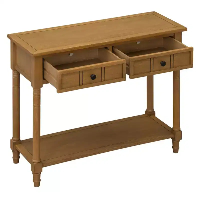 Consolle Classica con Cassetti Contenitori e Ripiano Inferiore-ModernLuxe