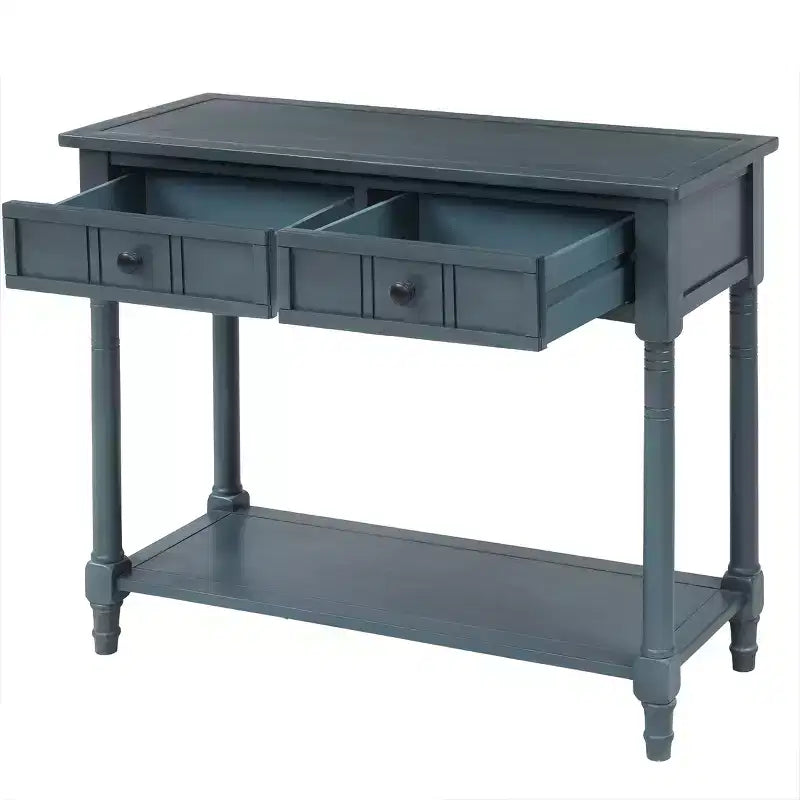 Consolle Classica con Cassetti Contenitori e Ripiano Inferiore-ModernLuxe