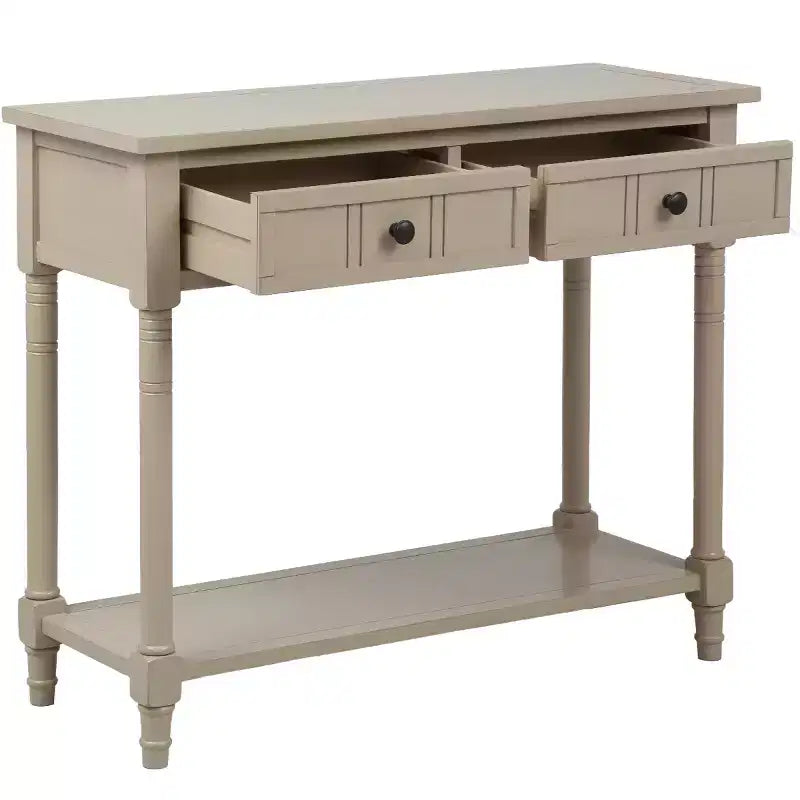 Consolle Classica con Cassetti Contenitori e Ripiano Inferiore-ModernLuxe