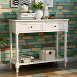 Consolle Classica con Cassetti Contenitori e Ripiano Inferiore-ModernLuxe