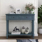 Consolle Classica con Cassetti Contenitori e Ripiano Inferiore-ModernLuxe