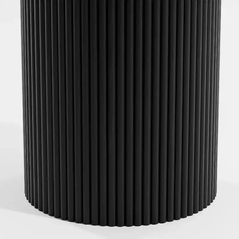 Dovelina 46 Tavolo da pranzo rotondo nero Tavolo da cucina in legno artificiale Base del tavolo di design Tavolo da pranzo personalizzato per 4 persone