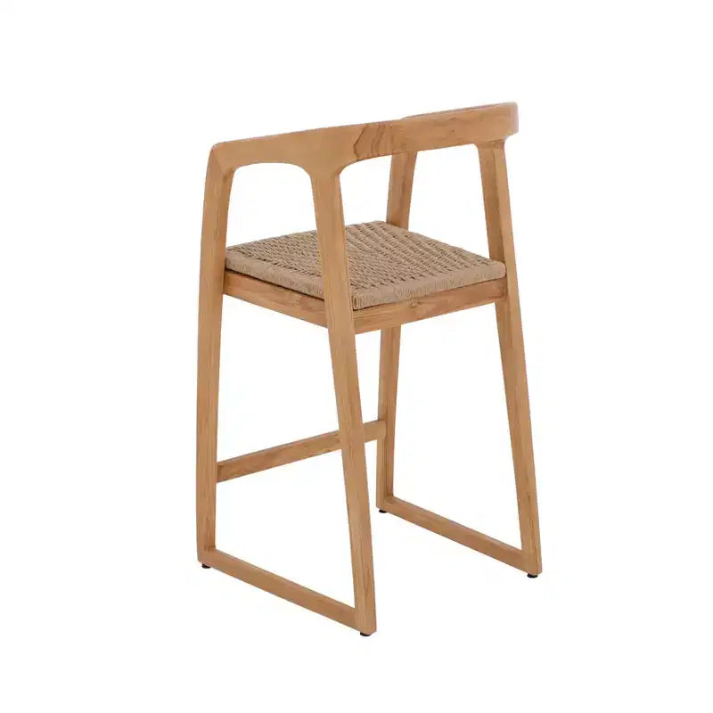Sgabello da bar Teak 30 naturale da interno/esterno - Beige