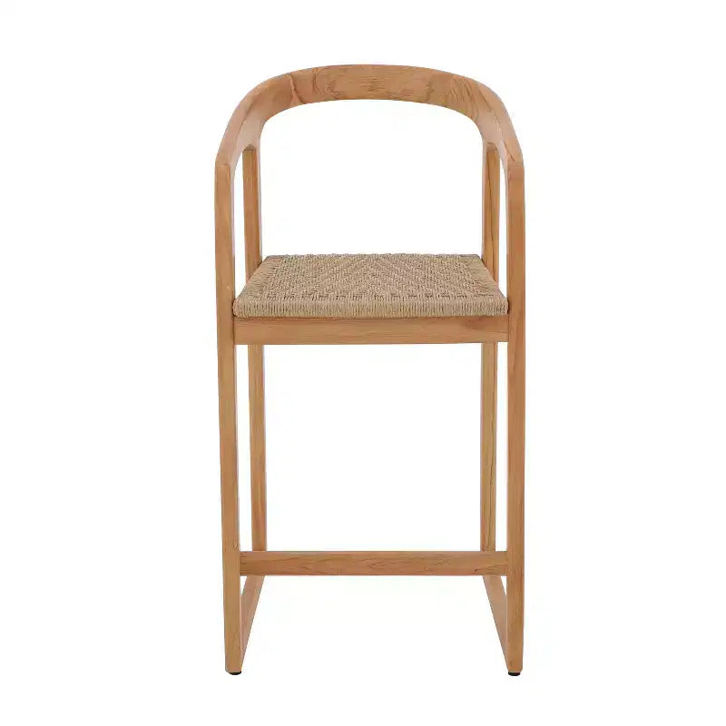 Sgabello da bar Teak 30 naturale da interno/esterno - Beige