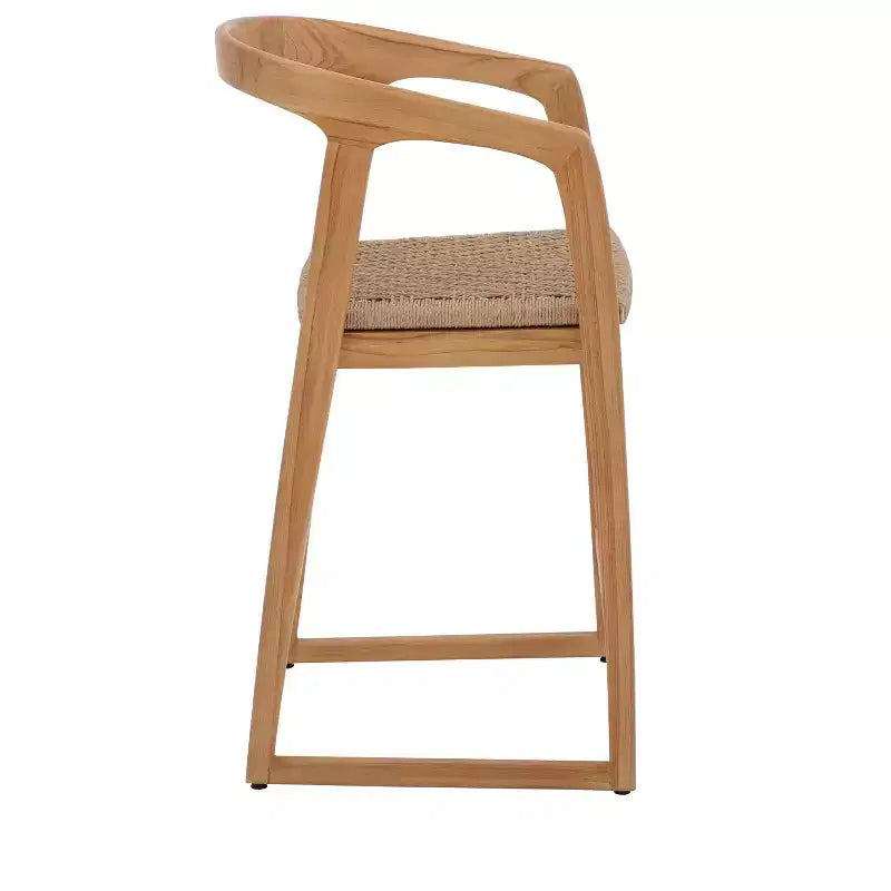 Sgabello da bar Teak 30 naturale da interno/esterno - Beige